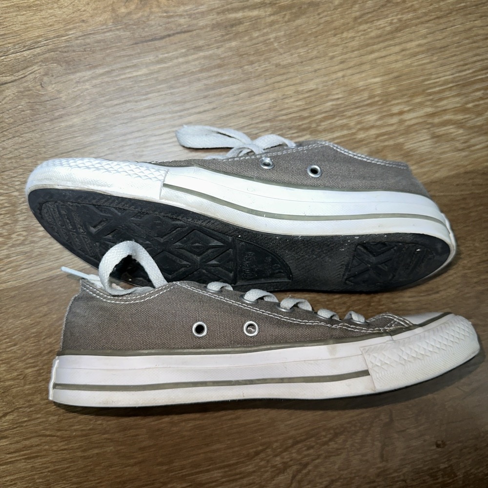 Converse Chuck Taylor All Star Low Top Gray Canvas Sneakers Polka Dot Lining 6.5 - Picture 6 of 10